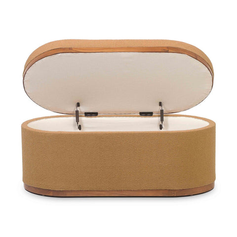 Olivier Peach Boucle Oval Storage Ottoman Model: TOV-OC18722