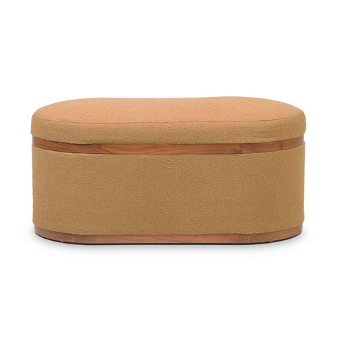 Olivier Peach Boucle Oval Storage Ottoman Model: TOV-OC18722