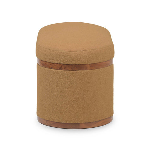 Olivier Peach Boucle Oval Storage Ottoman Model: TOV-OC18722