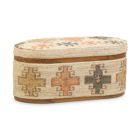Olivier Cotton Oval Storage Ottoman Model: TOV-OC18724
