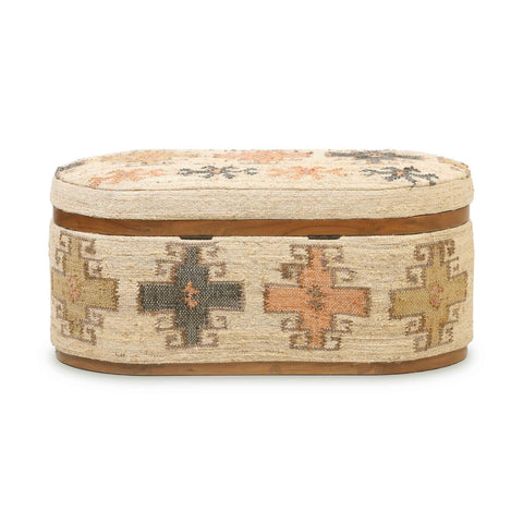 Olivier Cotton Oval Storage Ottoman Model: TOV-OC18724