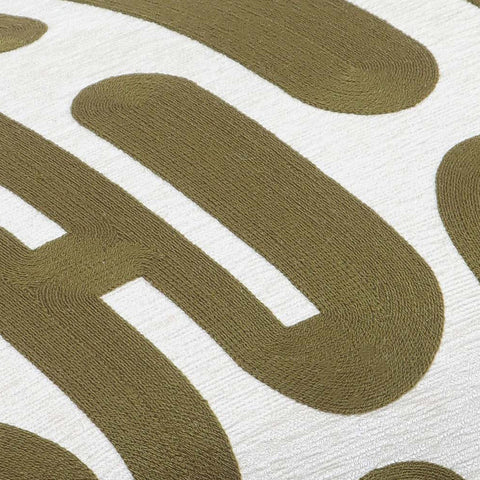 Arielle Olive & White Embroidered Bench Model: TOV-OC18726