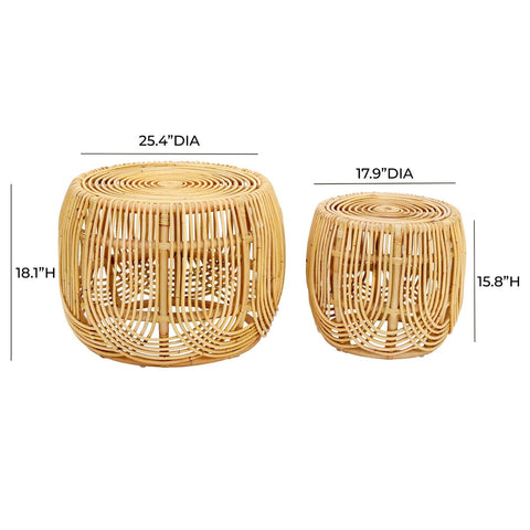 Azrina Rattan Nesting Tables Model: TOV-OC21009