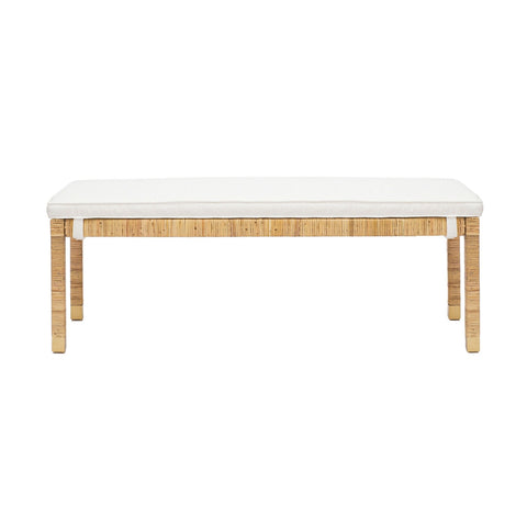 Amara Natural Woven Rattan Performance Fabric Bench Model: TOV-OC21012