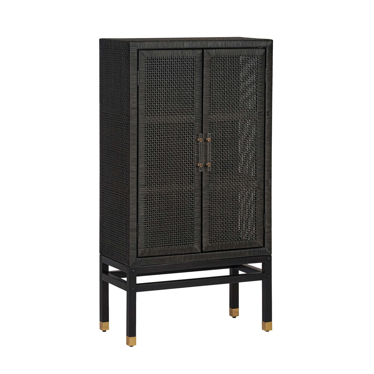 Amara Charcoal Woven Rattan Cabinet Model: TOV-OC21017