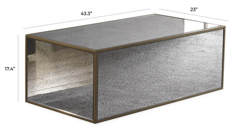 Lana Mirrored Coffee Table By Inspire Me! Home Decor Model: TOV-OC3729