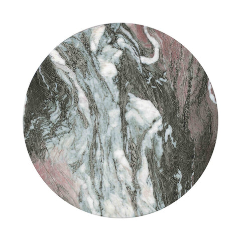 Rue Grey and Blush Marble Indoor / Outdoor Concrete Round Side Table Model: TOV-OC44041