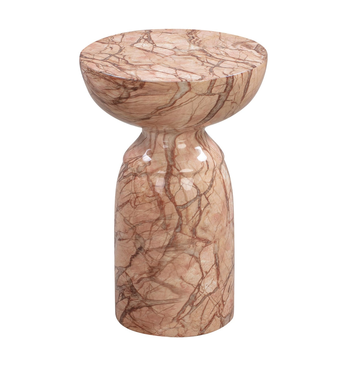 Rue Sunset Marble Indoor / Outdoor Concrete Round Side Table Model: TOV-OC44042