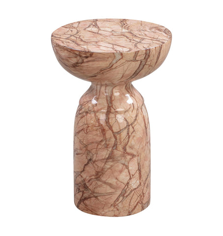 Rue Sunset Marble Indoor / Outdoor Concrete Round Side Table Model: TOV-OC44042