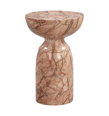 Rue Sunset Marble Indoor / Outdoor Concrete Round Side Table Model: TOV-OC44042