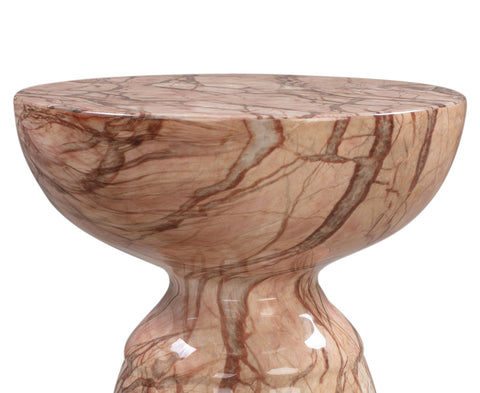 Rue Sunset Marble Indoor / Outdoor Concrete Round Side Table Model: TOV-OC44042