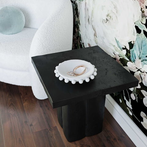 Kayla Black Concrete Side Table Model: TOV-OC44164