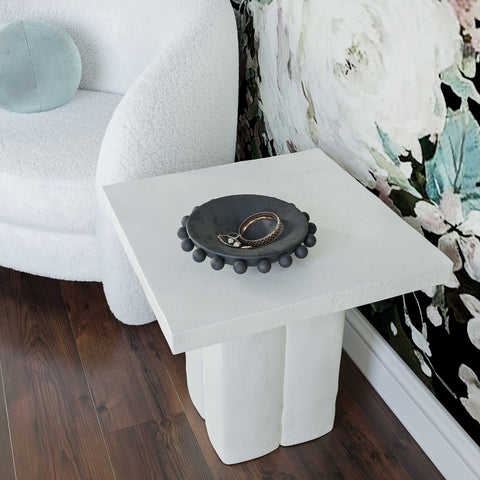 Kayla White Concrete Side Table Model: TOV-OC44165