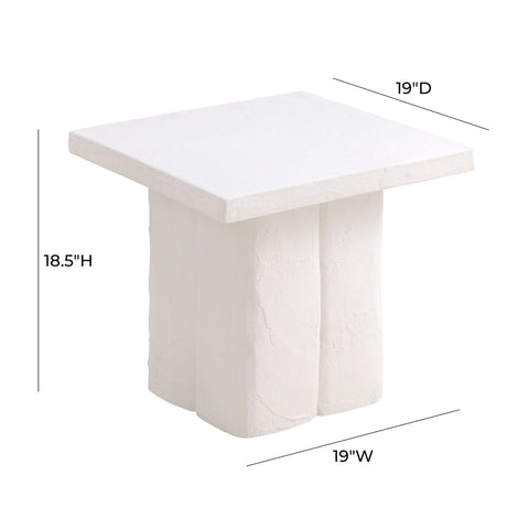 Kayla White Concrete Side Table Model: TOV-OC44165