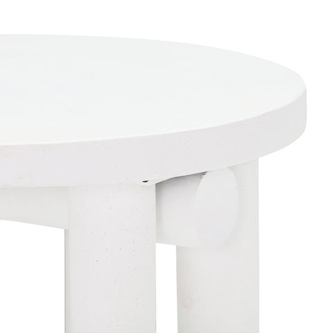 Tildy White Concrete Indoor / Outdoor Round Coffee Table Model: TOV-OC44175
