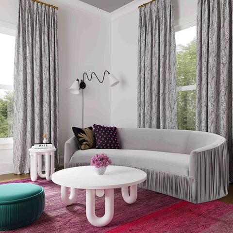 Tildy White Concrete Indoor / Outdoor Round Side Table Model: TOV-OC44176