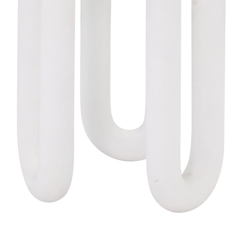 Tildy White Concrete Indoor / Outdoor Round Side Table Model: TOV-OC44176