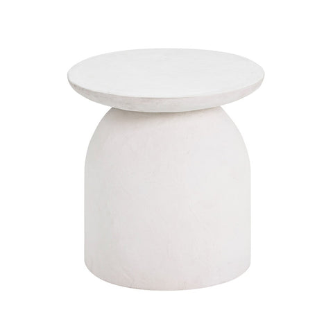 Aloe White Indoor / Outdoor Concrete Side Table Model: TOV-OC44184