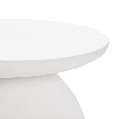 Aloe White Indoor / Outdoor Concrete Side Table Model: TOV-OC44184