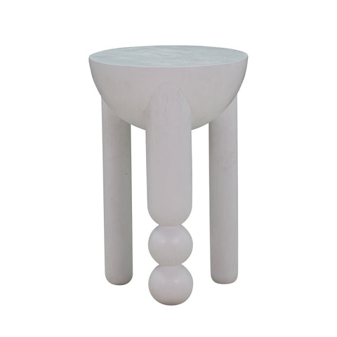 Morse White Wooden Accent Table Model: TOV-OC54197