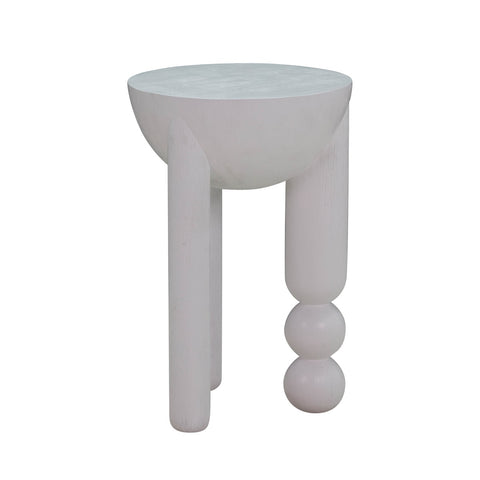 Morse White Wooden Accent Table Model: TOV-OC54197