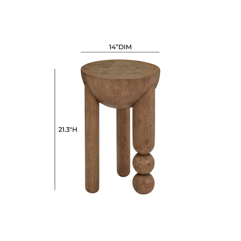 Morse Cognac Wooden Accent Table Model: TOV-OC54198