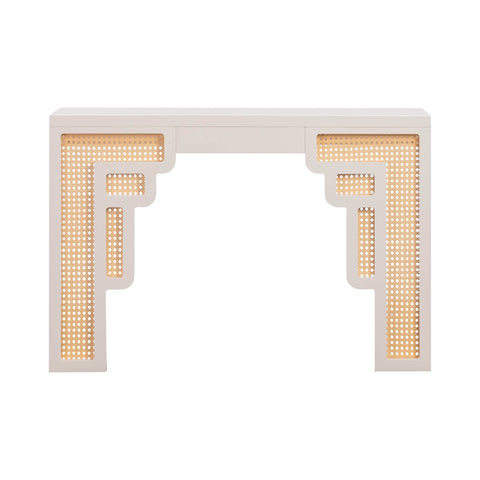 Suzie Cream & Rattan Console Table Model: TOV-OC54207
