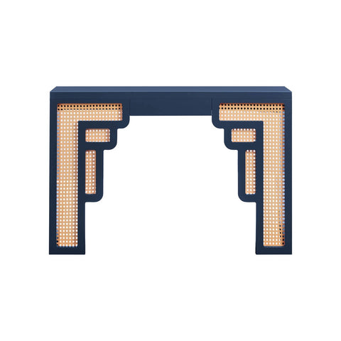 Suzie Navy & Rattan Console Table Model: TOV-OC54208