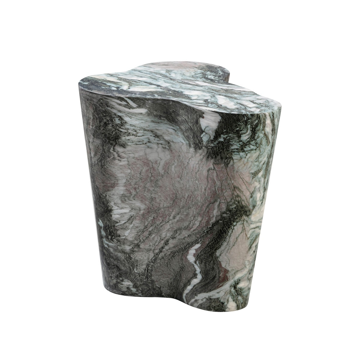 Slab Grey/Blush Faux Marble Tall Side Table Model: TOV-OC54212