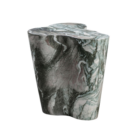 Slab Grey/Blush Faux Marble Tall Side Table Model: TOV-OC54212
