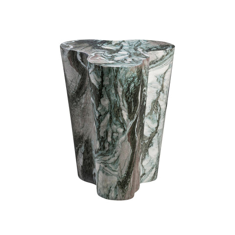 Slab Grey/Blush Faux Marble Tall Side Table Model: TOV-OC54212