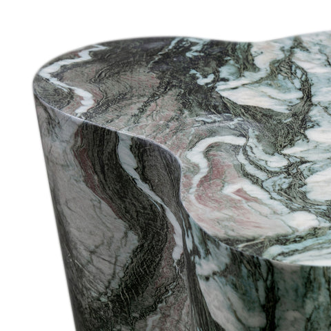 Slab Grey/Blush Faux Marble Tall Side Table Model: TOV-OC54212