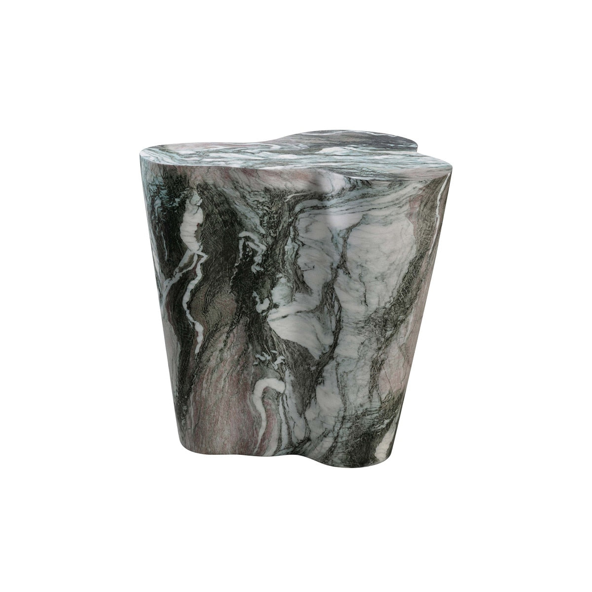 Slab Grey/Blush Faux Marble Short Side Table Model: TOV-OC54213