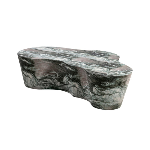 Slab Grey/Blush Faux Marble Coffee Table Model: TOV-OC54214