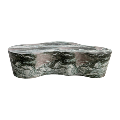 Slab Grey/Blush Faux Marble Coffee Table Model: TOV-OC54214