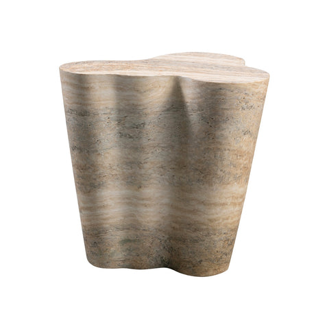 Slab Faux Travertine Tall Side Table Model: TOV-OC54215