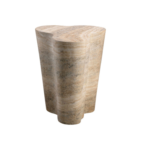 Slab Faux Travertine Tall Side Table Model: TOV-OC54215