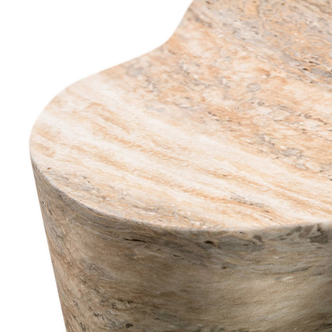 Slab Faux Travertine Tall Side Table Model: TOV-OC54215
