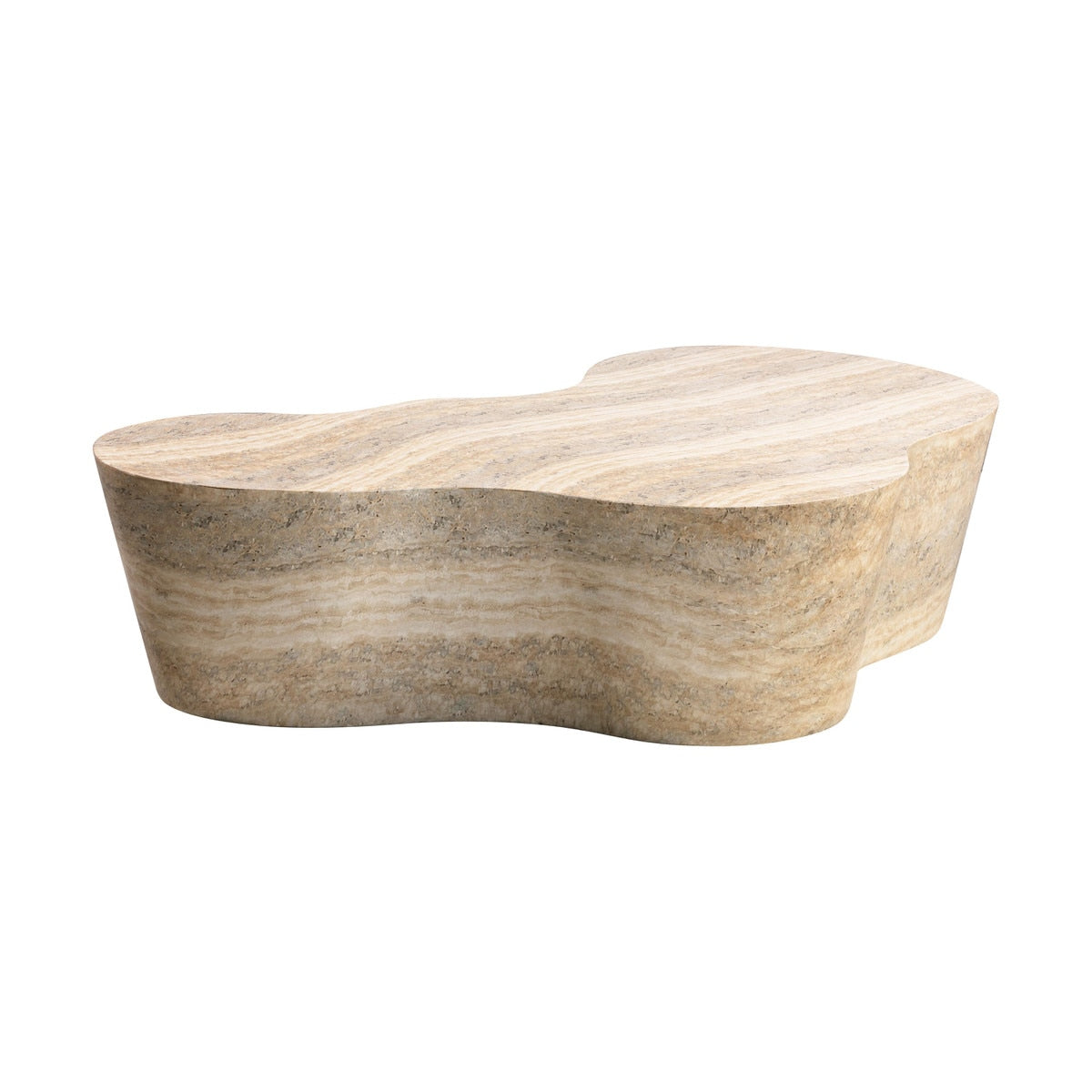 Slab Faux Travertine Coffee Table Model: TOV-OC54217