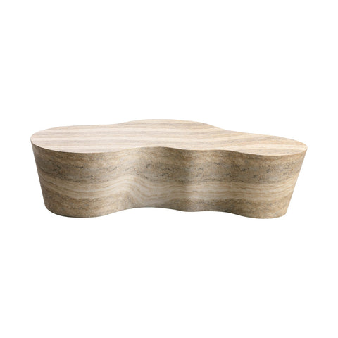 Slab Faux Travertine Coffee Table Model: TOV-OC54217