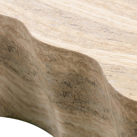 Slab Faux Travertine Coffee Table Model: TOV-OC54217