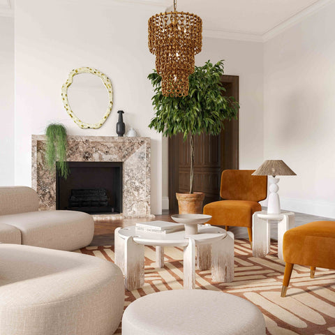 Gloria Cream Oak Coffee Table Model: TOV-OC54223