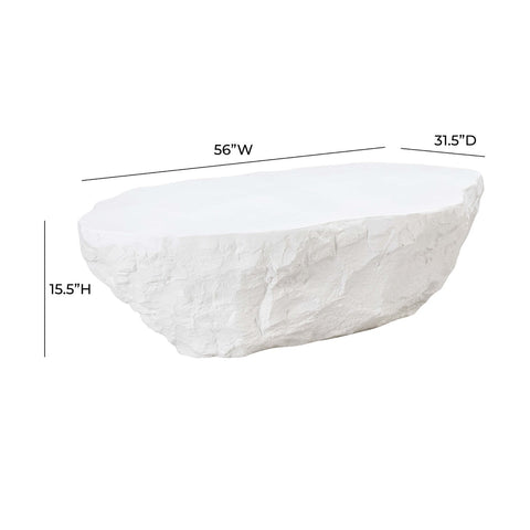 Crag White Concrete Coffee Table Model: TOV-OC54226