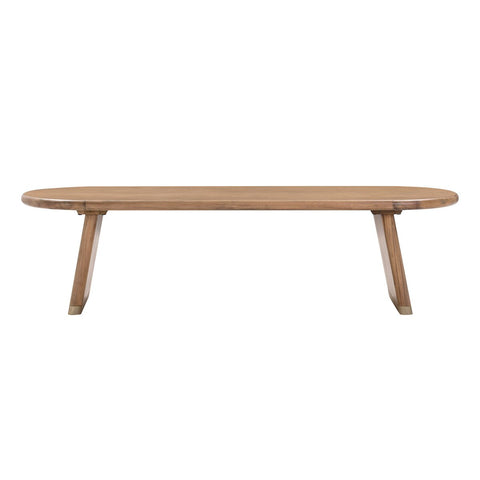 Samantha Cognac Acacia Bench with Boucle Seat Model: TOV-OC54238