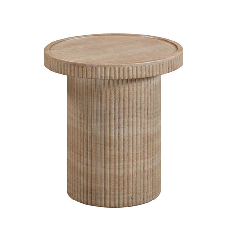 Darcy Faux Travertine Concrete Indoor / Outdoor Side Table Model: TOV-OC54290