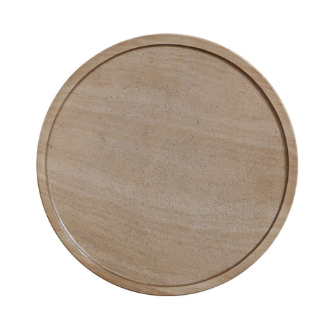 Darcy Faux Travertine Concrete Indoor / Outdoor Side Table Model: TOV-OC54290