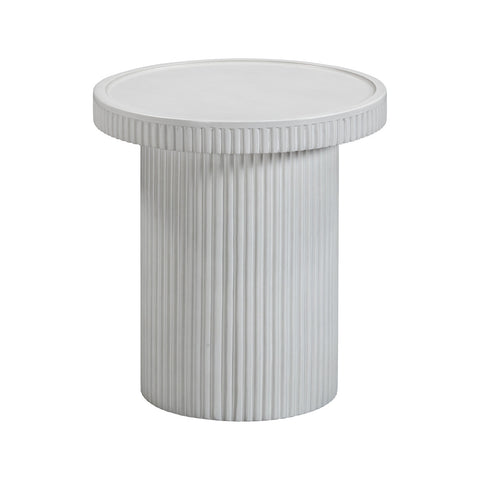 Darcy White Concrete Indoor / Outdoor Side Table Model: TOV-OC54291