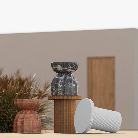 Darcy White Concrete Indoor / Outdoor Side Table Model: TOV-OC54291