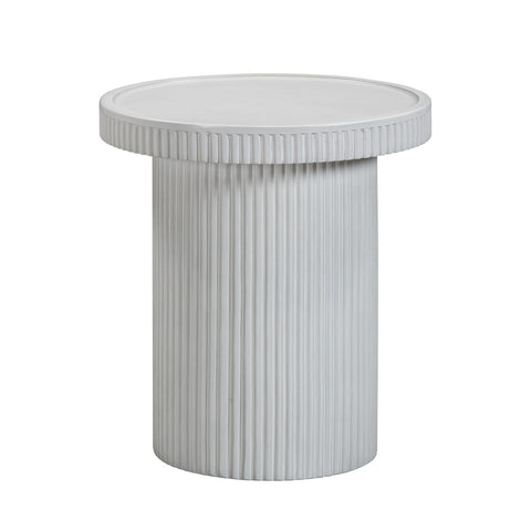 Darcy White Concrete Indoor / Outdoor Side Table Model: TOV-OC54291