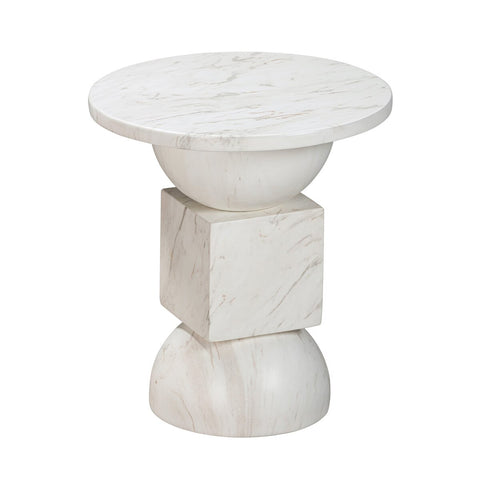 Chip Marble Print Indoor / Outdoor Side Table Model: TOV-OC54316